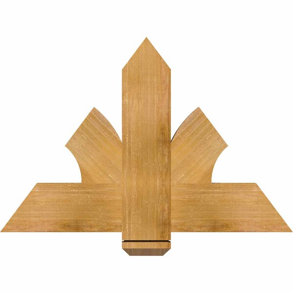 Ekena Millwork Redmond Rough Sawn Timber Gable Bracket, Western Red Cedar, 36"W x 24"H x 2"D x 6"F, 16/12 Pitch GBW036X24X0206RED00RWR - main